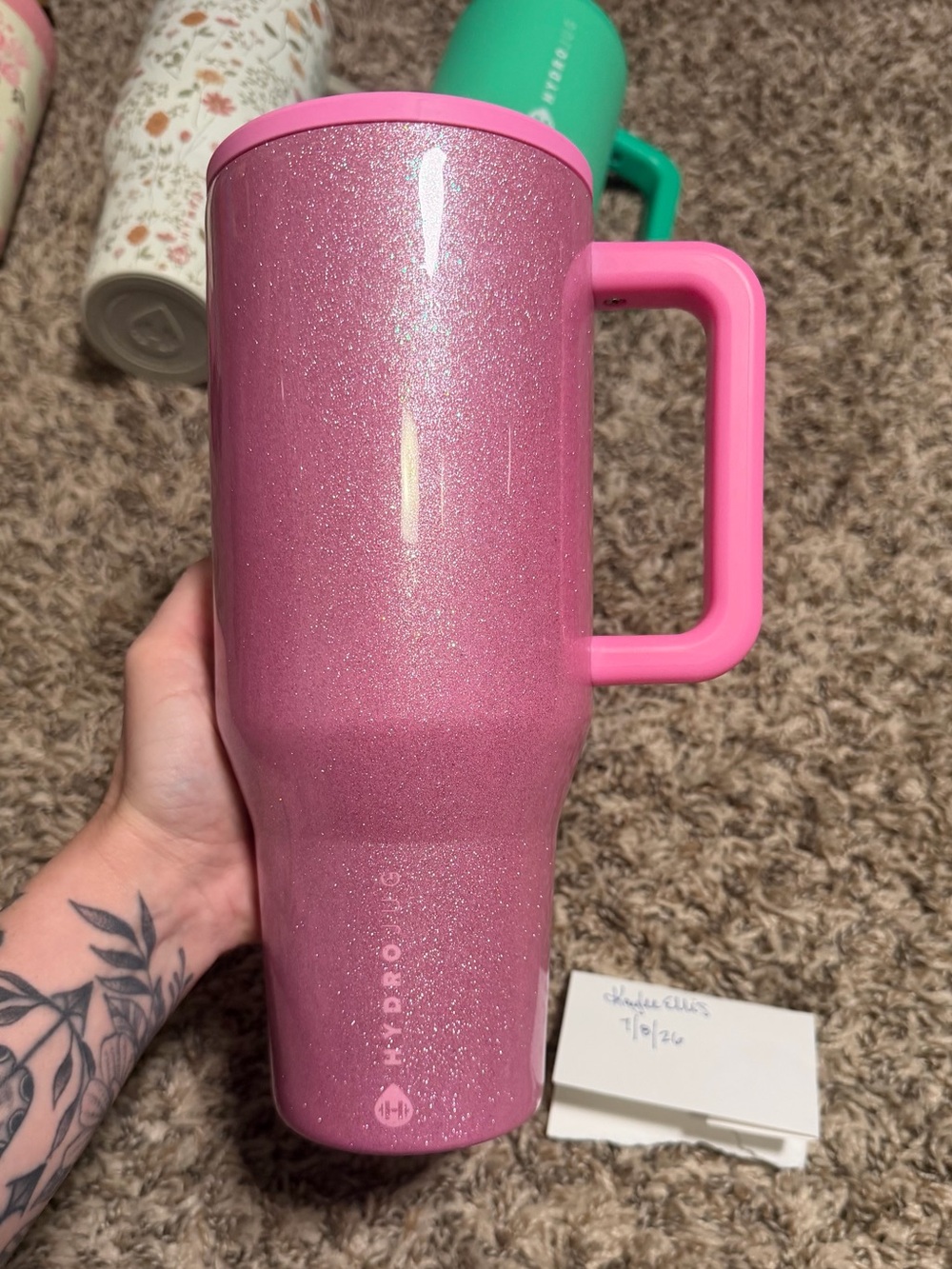 Hydrojug 40 Oz Traveler - Pretty In Pink - Coated With Smooth Epoxy!